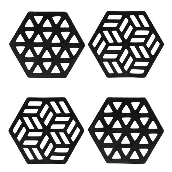 Zeta Handcrafted Recycled Rubber Coaster - Set of 2 or 4