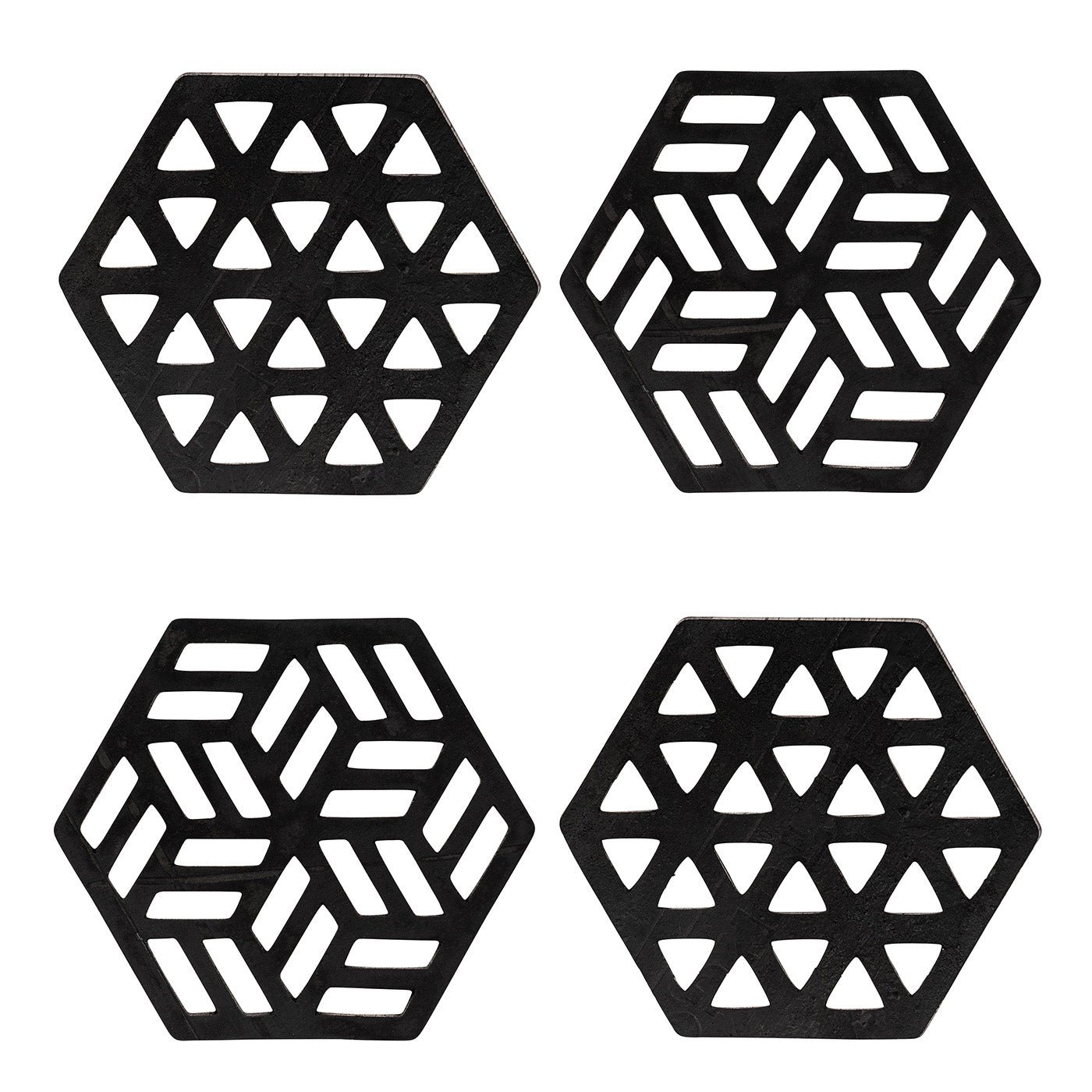 Zeta Handcrafted Recycled Rubber Coaster - Set of 2 or 4
