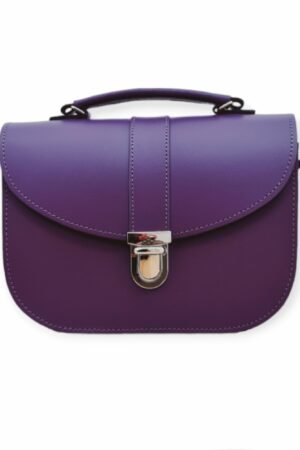 Olympia Handmade Leather Bag - Purple