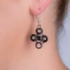 Diamond Stainless Steel Bicycle Chain Earrings by Paguro Upcycle
