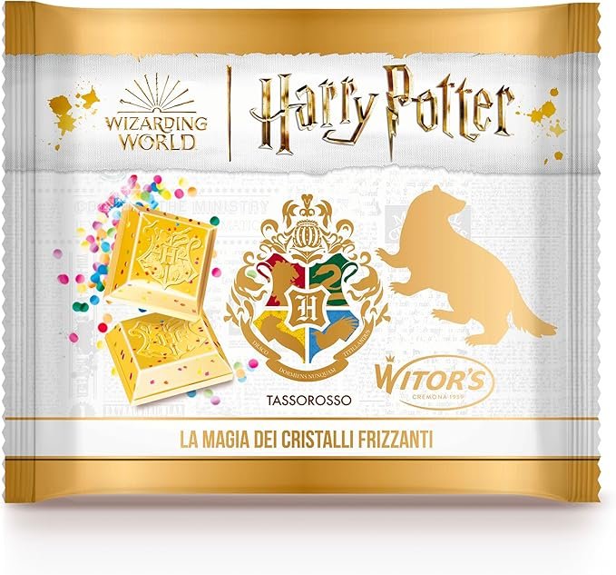 WITOR'S - Harry Potter - Tableta de Chocolate Blanco con Caramelos Chispeantes - Chocolate Muy Fino - Bocadillos Dulces de Chocolate Blanco y Caramelos Chispeantes - 50 gr (Pack of 20)