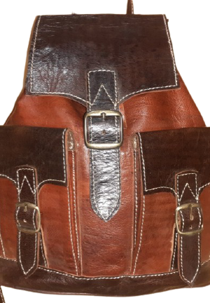 Mochila Fez doble bolsillo mediana combinada