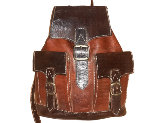 Mochila Fez doble bolsillo mediana combinada