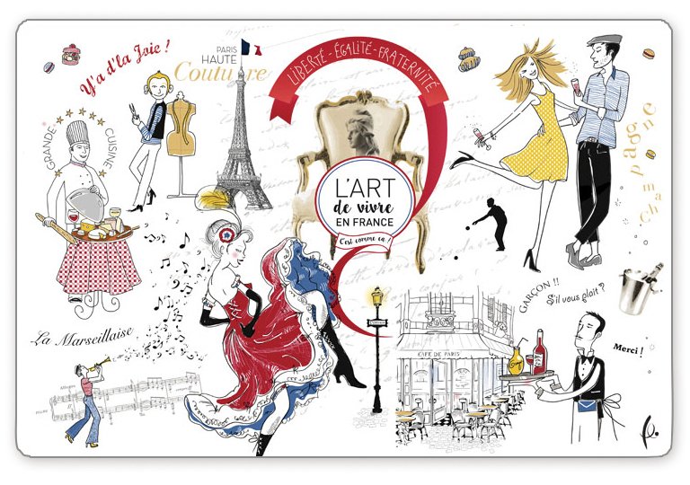 Art de vivre placemat set Assortis 30 X 45