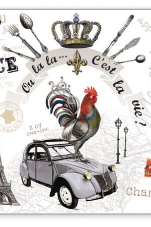 France Panorama Placemat Set Assortis 30 X 45