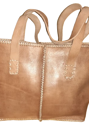 Bolso Mujer Vacuno hilo blanco Mediano