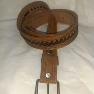 Cinturón estrecho trenza combinada