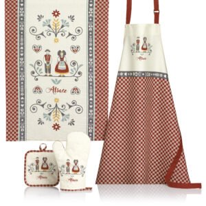 Elsa Kitchen Apron Rouge/Écru 72 X 84