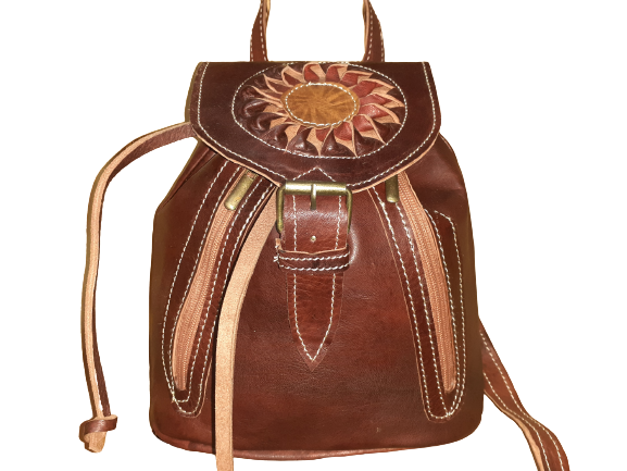 Mochila Fez doble bolsillo pequeña cremallera sol