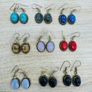 Pendientes de plata de colores