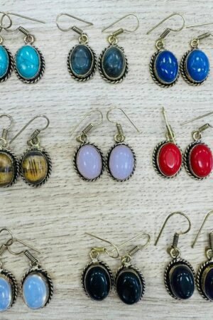 Pendientes de plata de colores