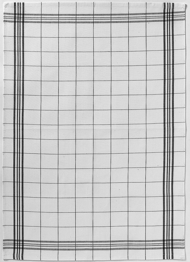 Carreaux Tea Towel Noir 50 X 70