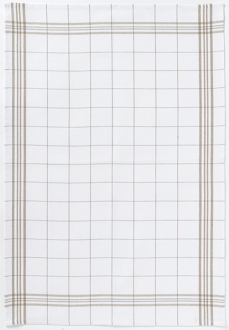 Carreaux Tea Towel Taupe 50 X 70