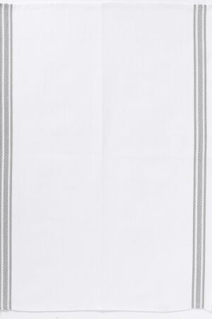 Tea Towel Bande Damier Gris 50 X 70