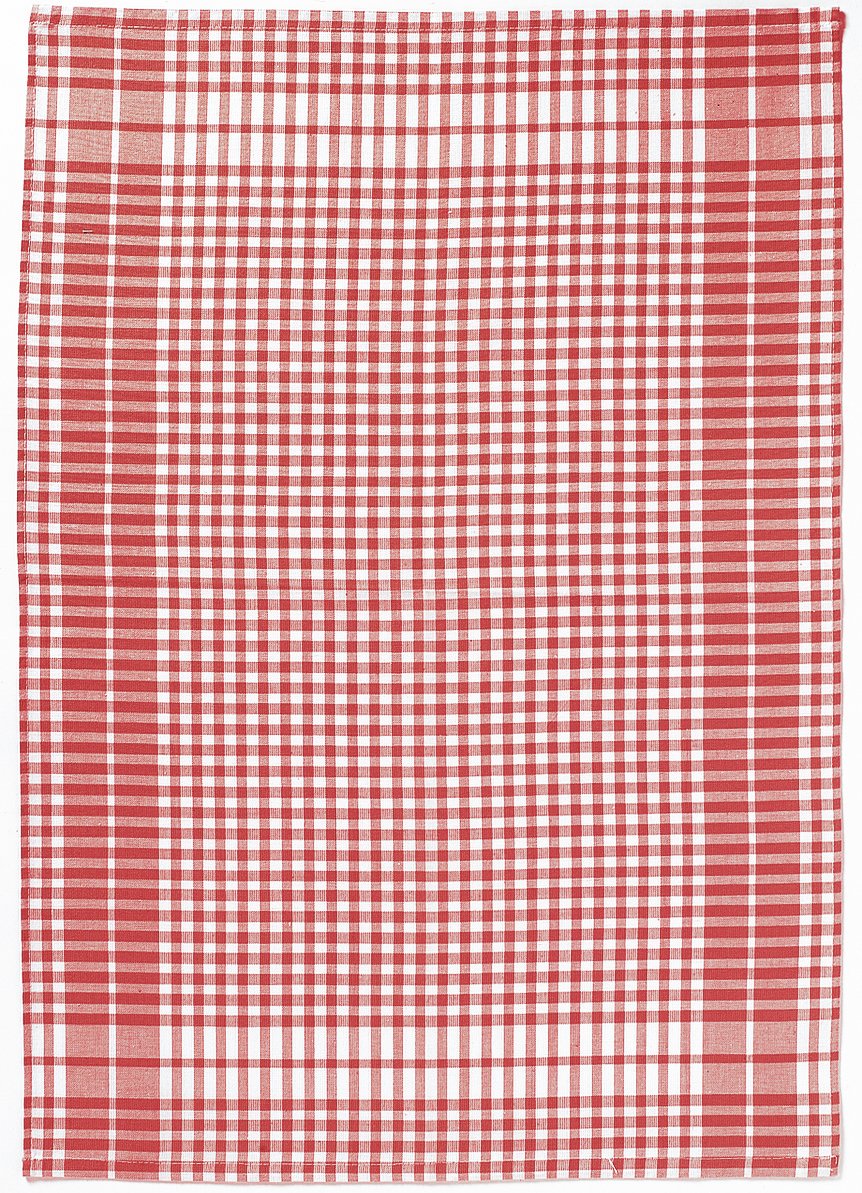 Petits Carreaux Tea Towel Rouge 50 X 70