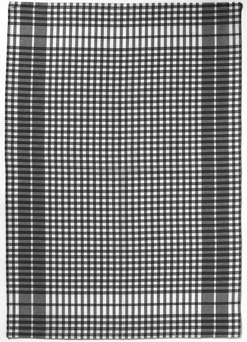 Petits Carreaux Tea Towel Noir 50 X 70
