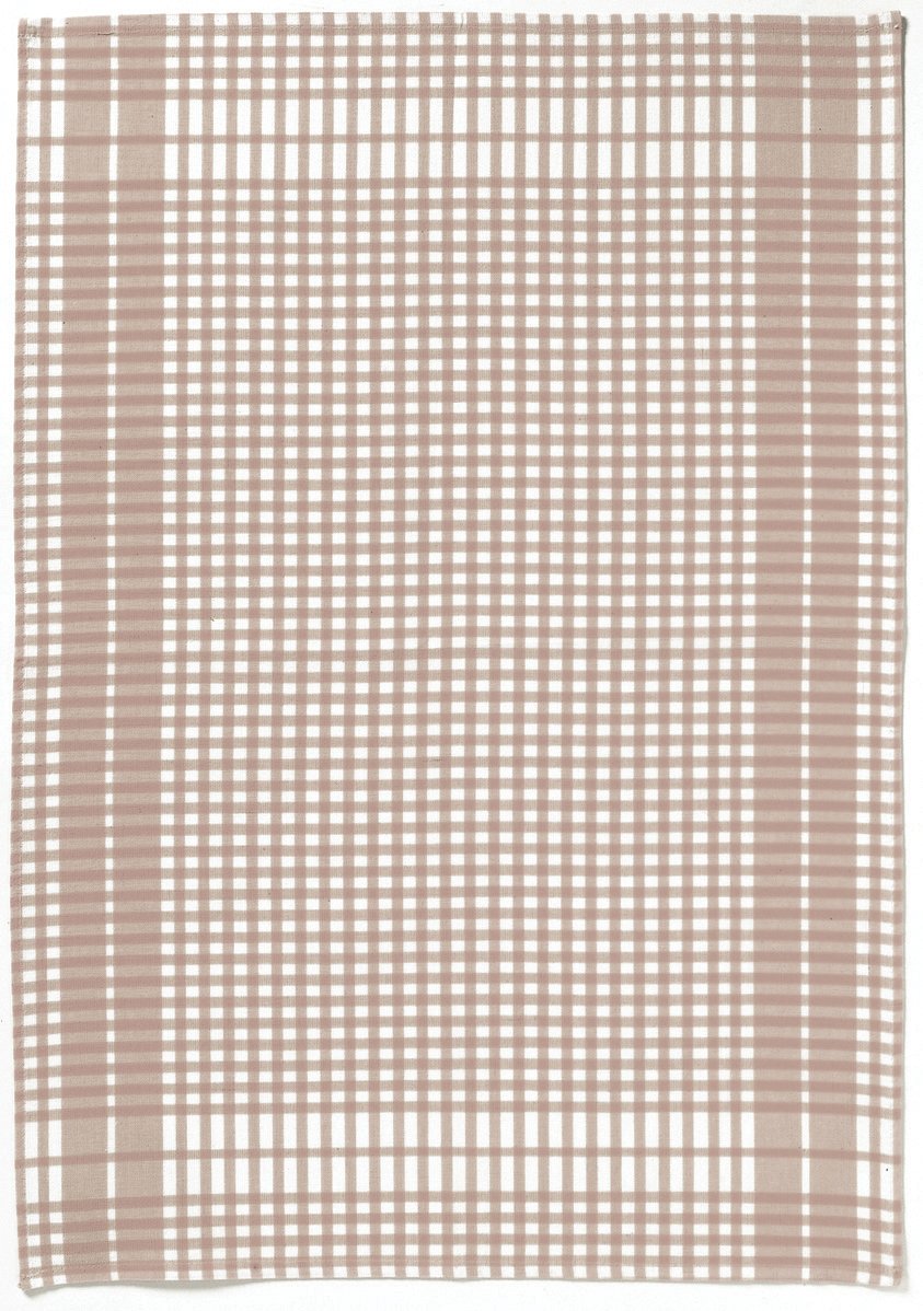Petits Carreaux Tea Towel Taupe 50 X 70