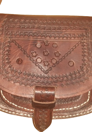 Bolso redondo vacuno tira mediano