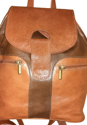 Mochila Fez doble cremallera combinada mediana