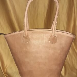Bolso Vacuno asa hilo blanco