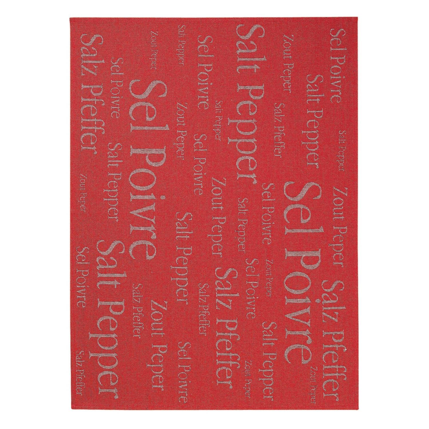 Sel & Poivre Linen-Cotton Tea Towel Rouge 50 X 70