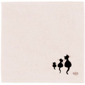Dubout 3 chats washcloth Ivoire 50 X 50