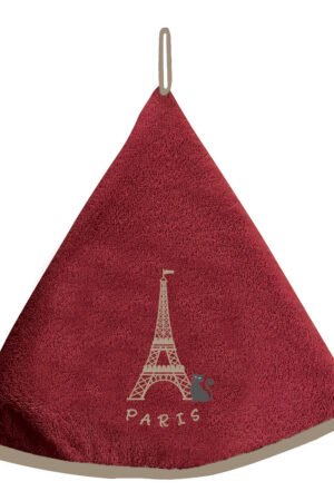 Tour Eiffel Hand Towel Rouge Diameter 60