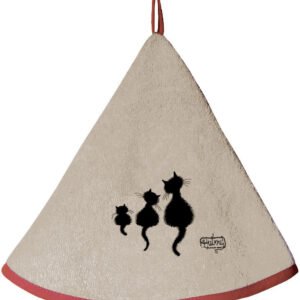 Dubout 3 chats Hand Towel Ficelle Diameter 60