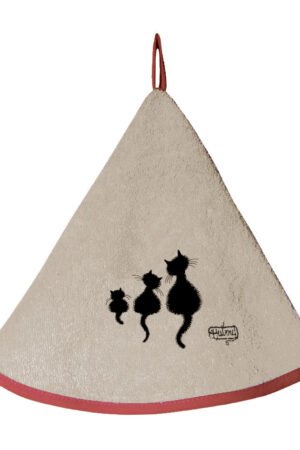 Dubout 3 chats Hand Towel Ficelle Diameter 60