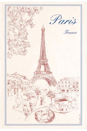 Paris Tour Eiffel Tea Towel Écru 72 X 48
