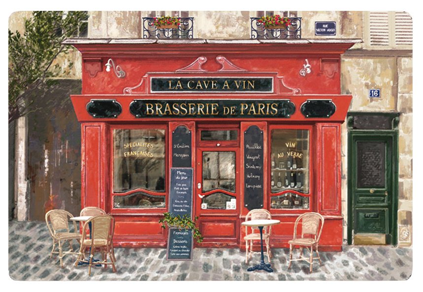 Brasserie de Paris Placemat Set Assortis 45 X 30