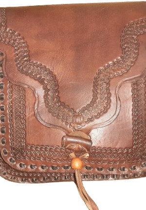 Bolso cuadrado labrado vacuno