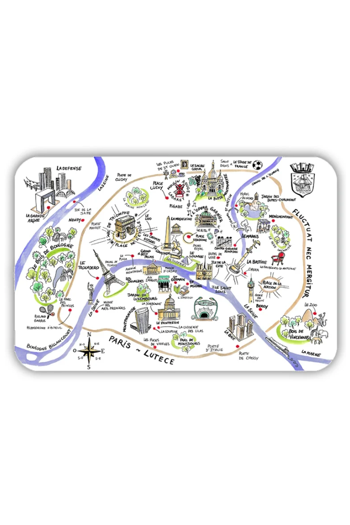 Dessin Paris Placemat Set Assortis 45 X 30