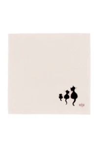 Dubout 3 chats washcloth Ivoire 50 X 50