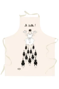 Dubout À table Kitchen Apron Écru 85 X 72