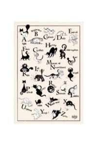Dubout Abécédaire Tea Towel Écru 48 X 72