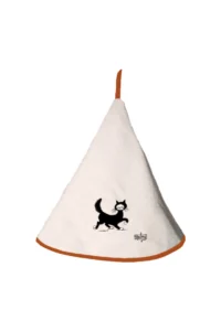 Dubout Chat balade Hand Towel Ivoire Diameter 60