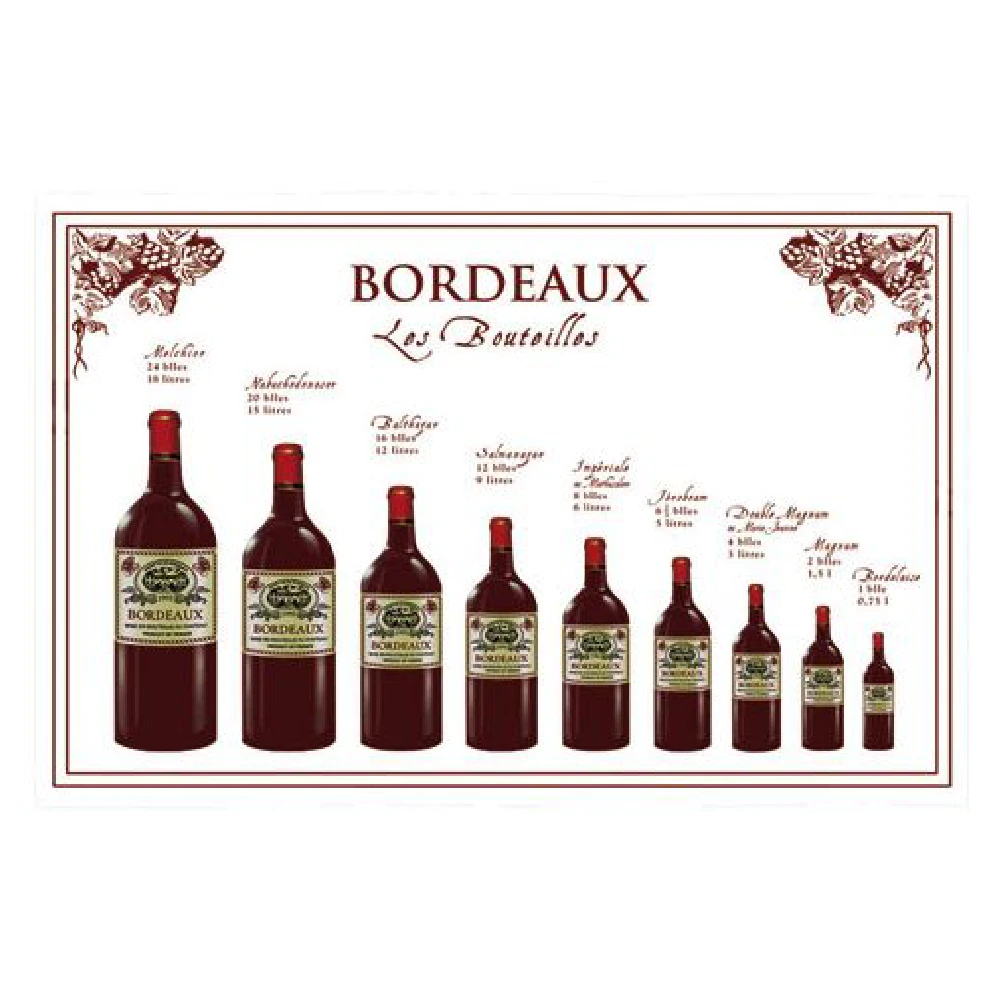 Bouteille Bordeaux Tea Towel Blanc 72 X 48