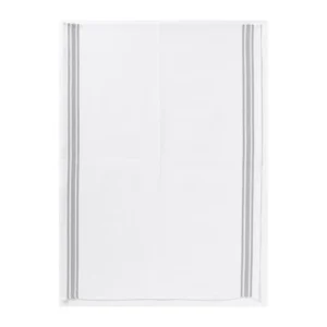 Tea Towel Bande Damier Gris 50 X 70