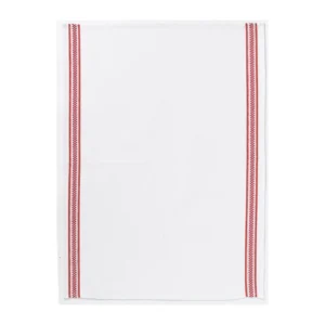Checkerboard Stripe Tea Towel Rouge 50 X 70