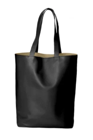 Bolso al hombro extra-grande, estilo Shopper, de napa vegetal de cordero TRIBECA XL color Negro
