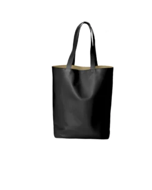 Bolso al hombro extra-grande, estilo Shopper, de napa vegetal de cordero TRIBECA XL color Negro