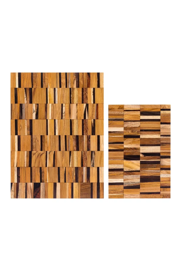 Upcycled kopshouten snijplank - Patroon E (2 maten beschikbaar)