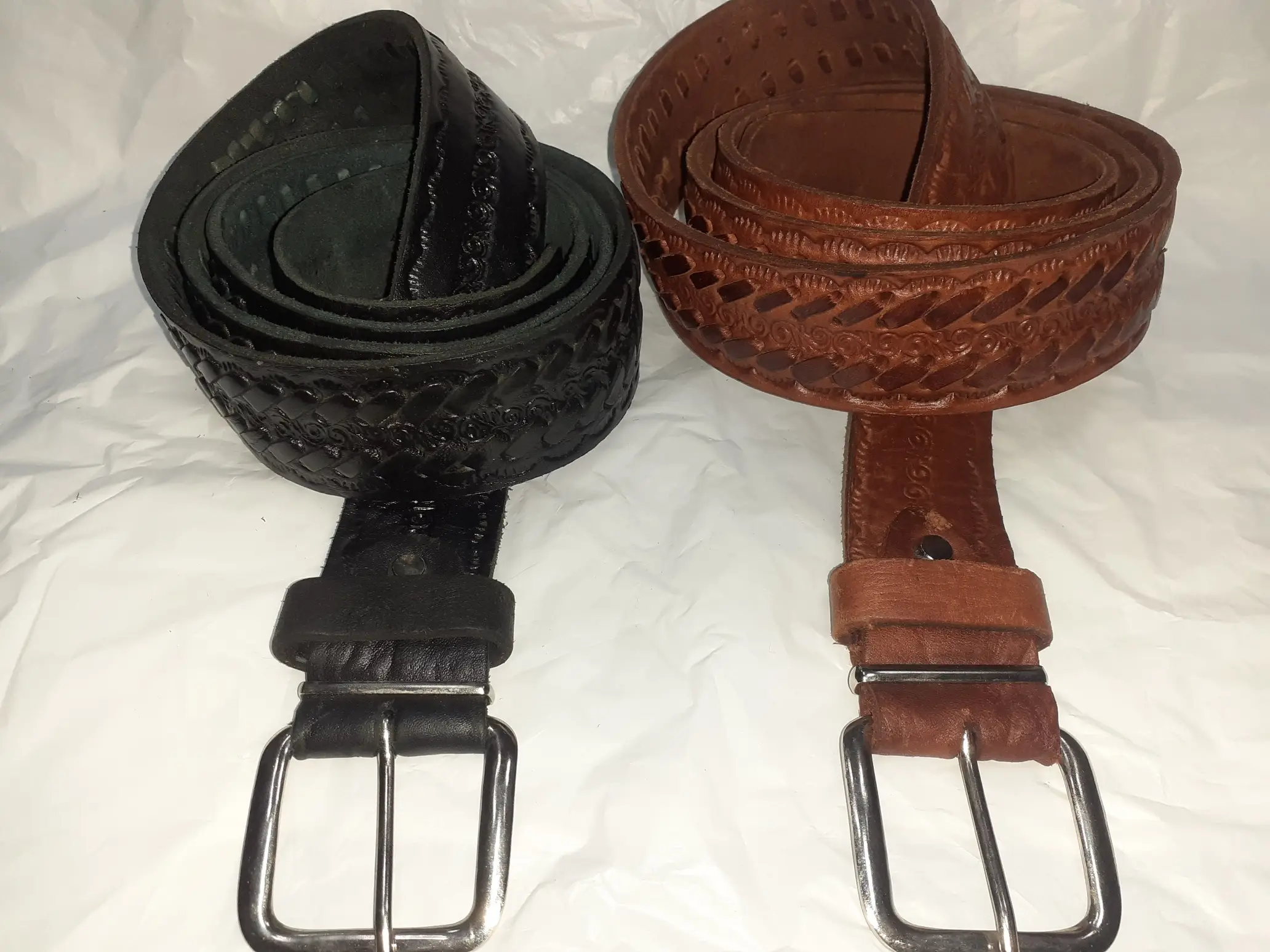 Cinturon hombre doble trenza