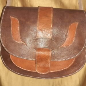 Bolso redondo Iman Fez combinado/doble color. Tamaño Grande