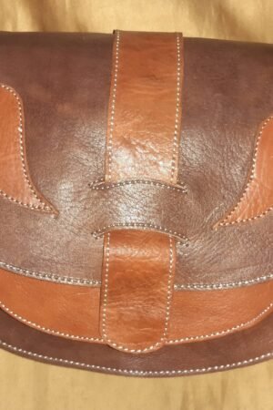 Bolso redondo Iman Fez combinado/doble color. Tamaño Grande
