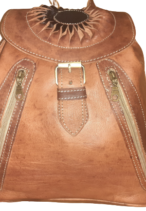 Mochila Fez doble bolsillo mediano Sol