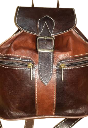 Mochila Fez doble cremallera pequeña combinada
