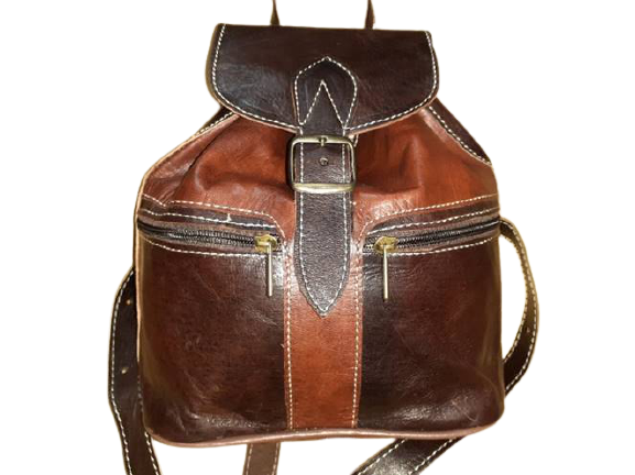 Mochila Fez doble cremallera pequeña combinada