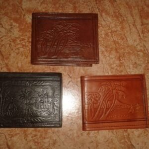 Cartera de cuero hombre labrada